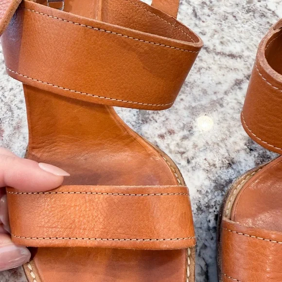 USED Prada Brown Leather Sling Backs in Cognac Size 40 - Picture 11 of 13